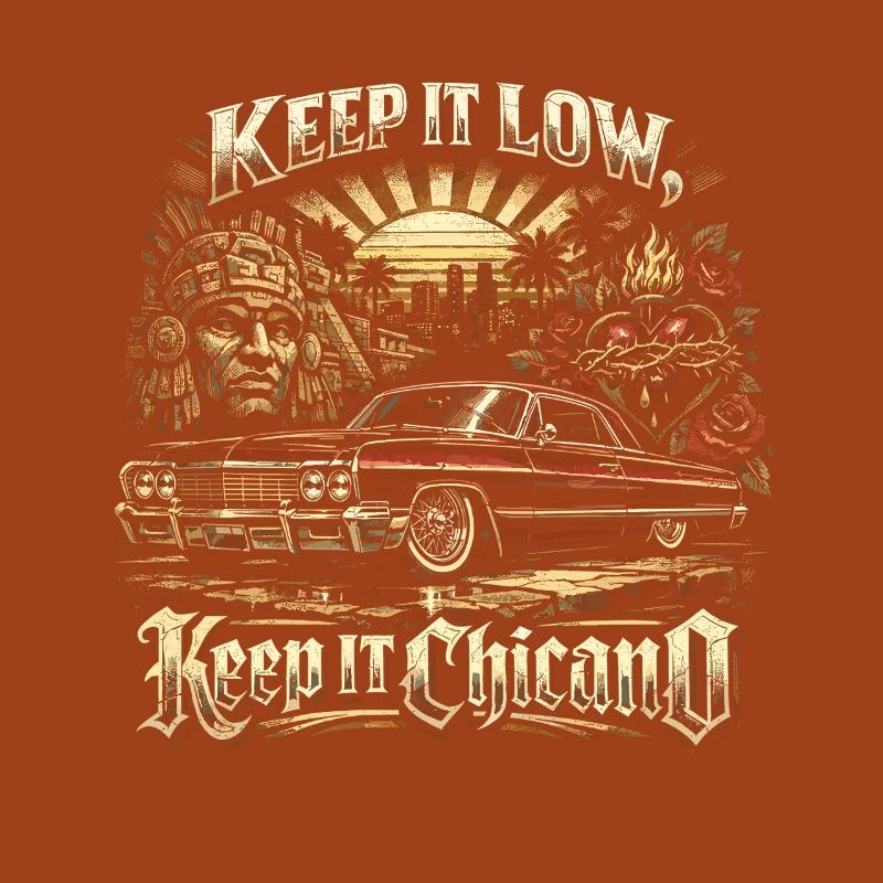 Lowrider Auto Keep It Low Keep It Chicano