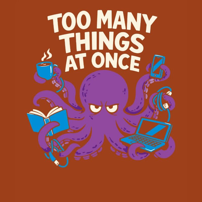 Funny Octopus Overstimulated