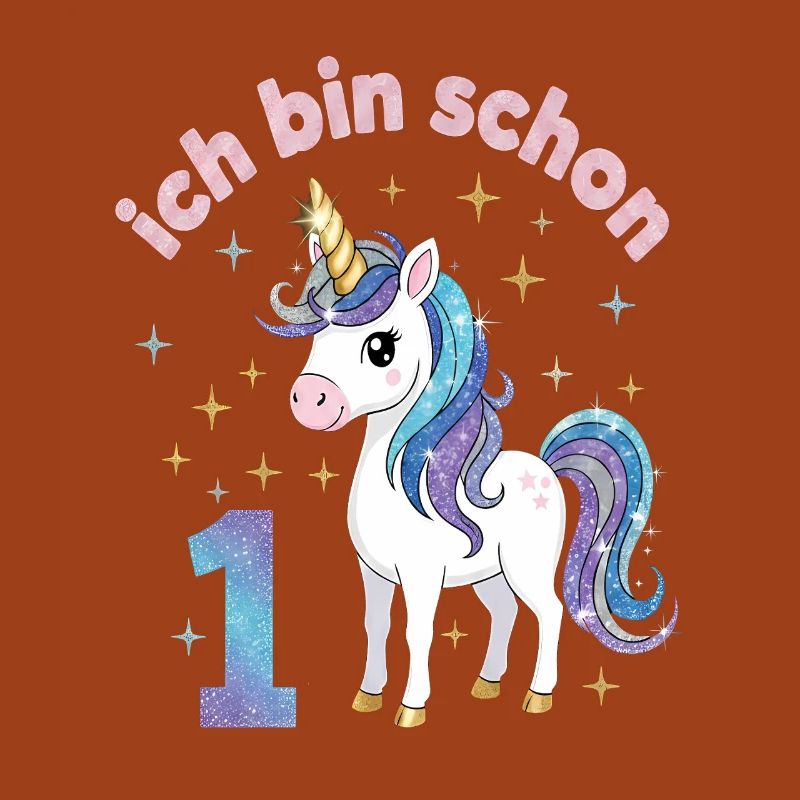 1. Geburtstag Einhorn Mädchen Ich bin schon 1