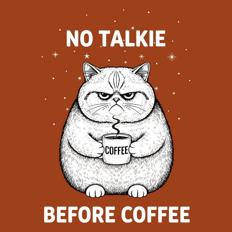 Pas de conversation devant un chat amateur de café