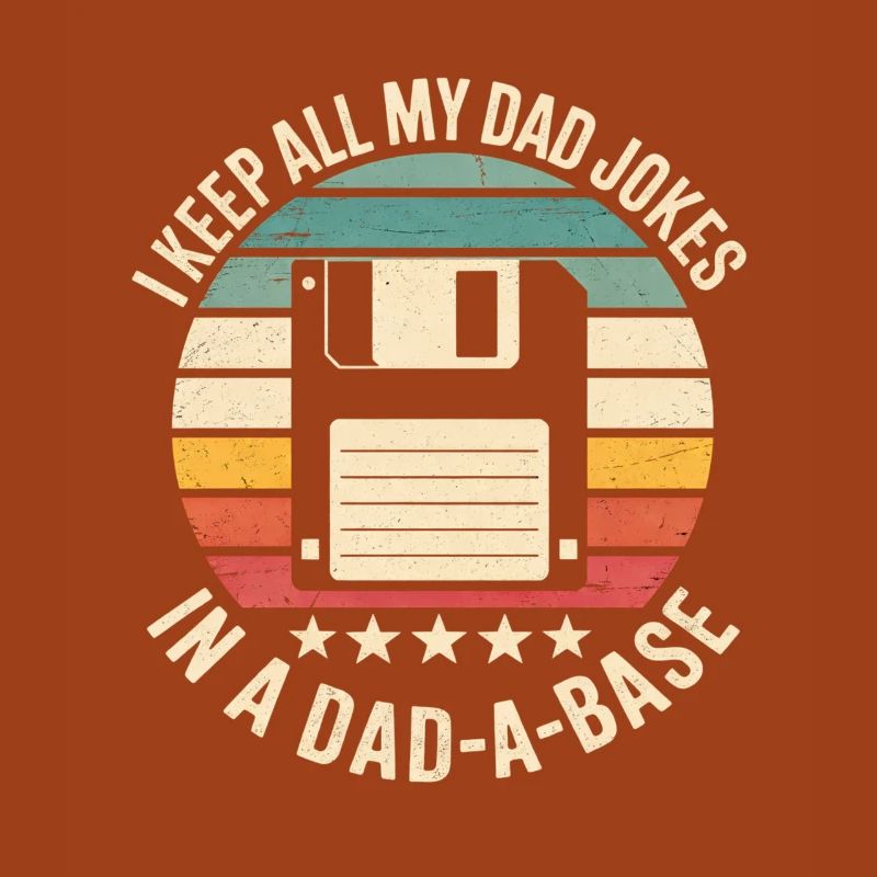 Retro Diskette Humor Dad Witze Database Datenbank