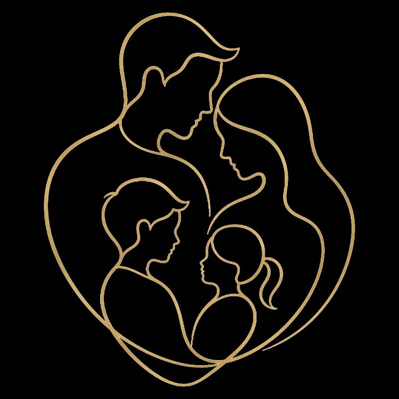 Familie vereint im Herzen – Vatertags-Muttertagsgeschenk