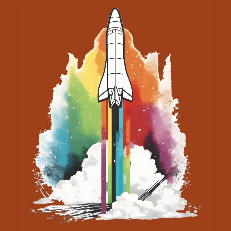 Regenbogen Rakete