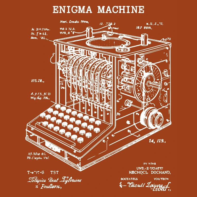 Plan de la machine Enigma