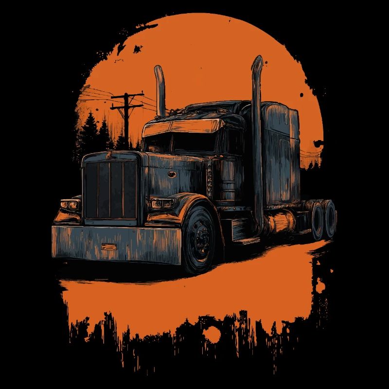 Camion en teinte orange