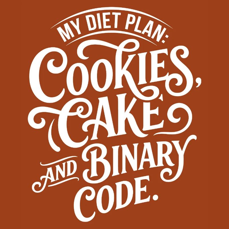 Cookies Cake Binary Code Design