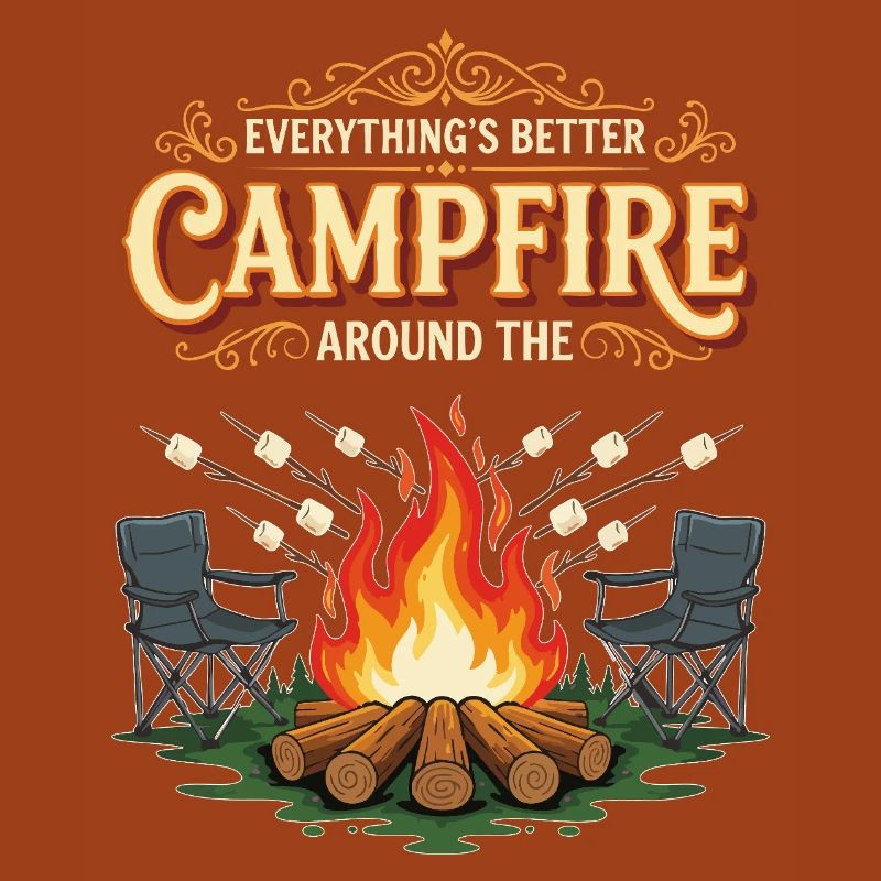 Campfire Marshmallow Everything Better Camping