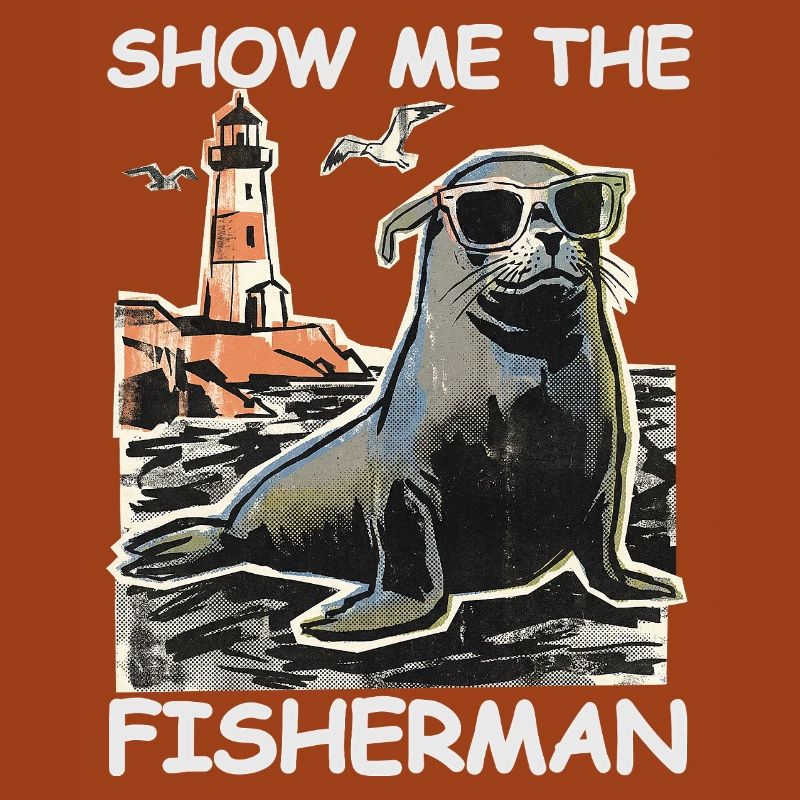 Funny seal looking for fish