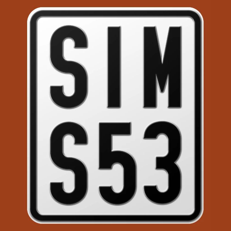 Plaque d’immatriculation du cyclomoteur Simson S53