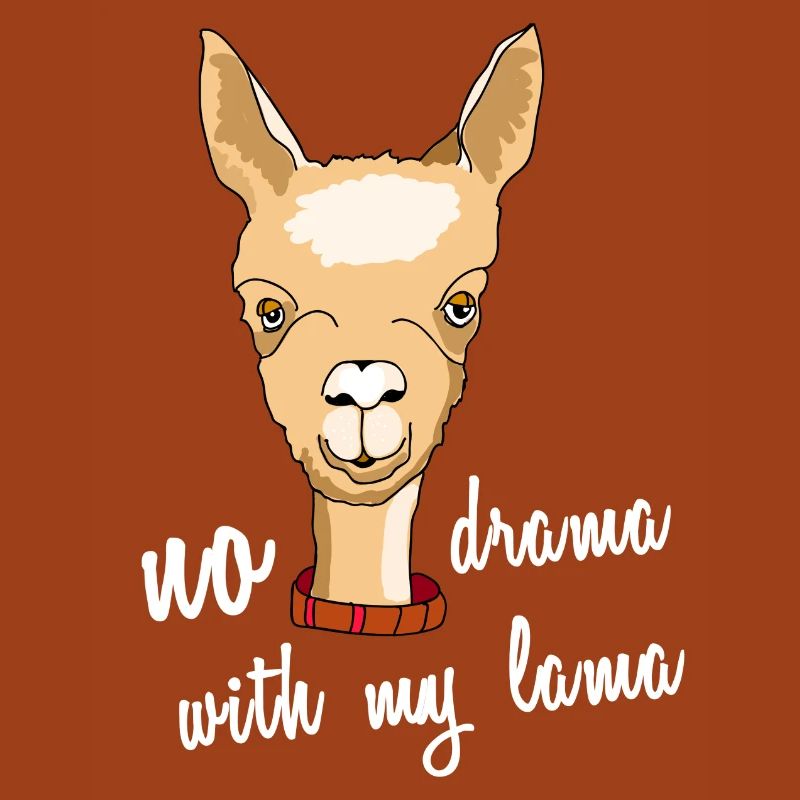 lama no drama alpaka kamel face spruch comic cute