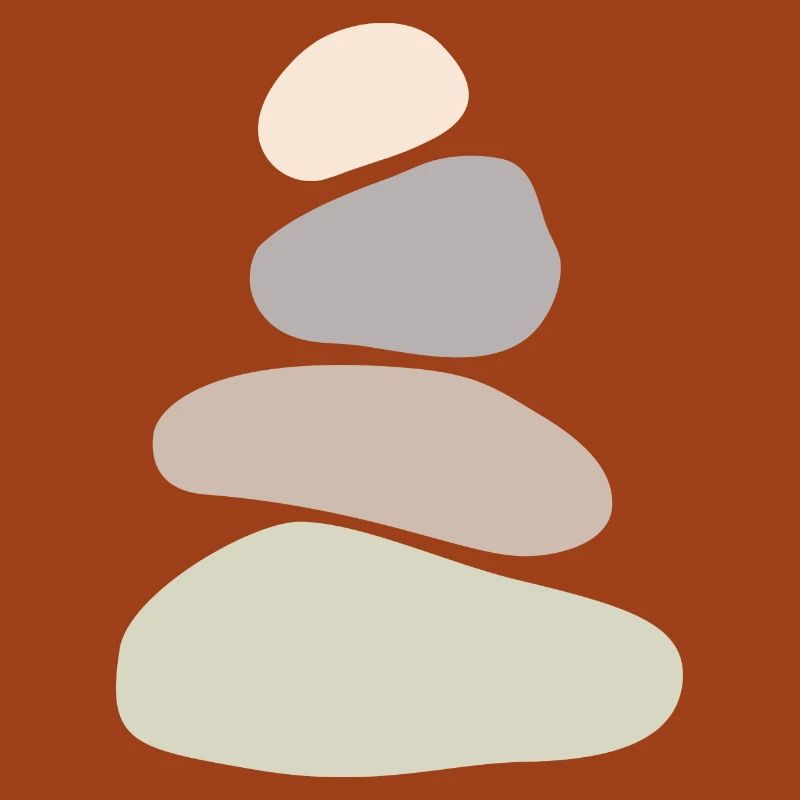 Calming Stone Stack Wall Art – Minimalist Zen