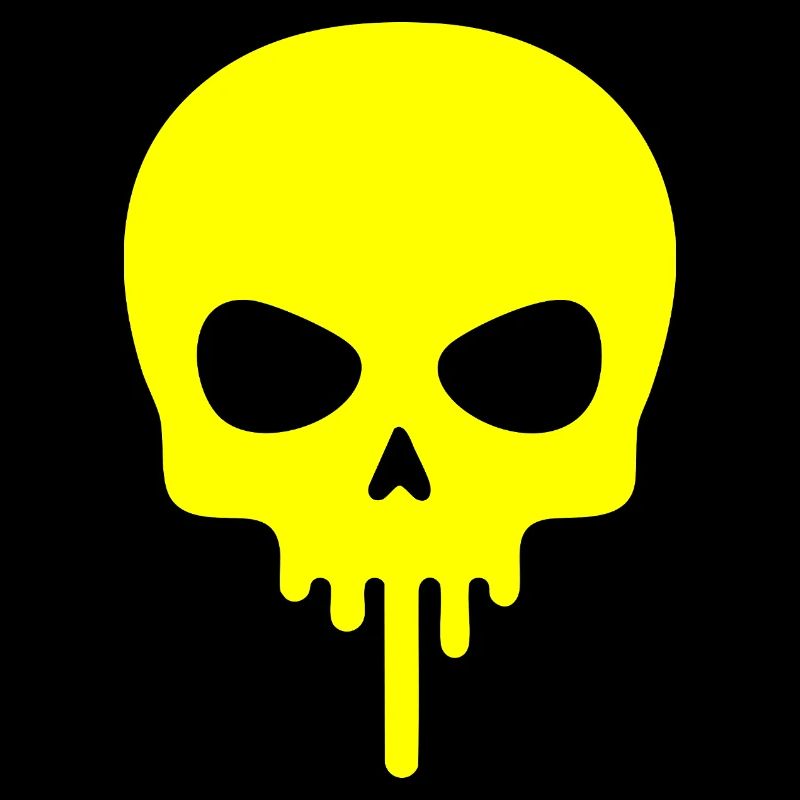 Neonschädel tropft
