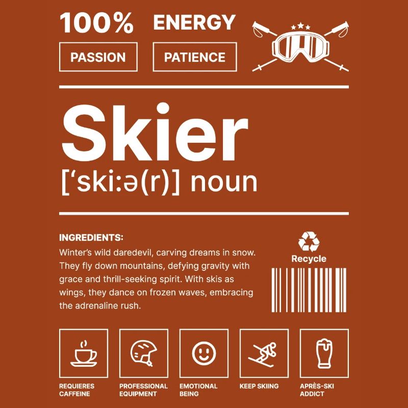 Skifahrer-Lebensstil