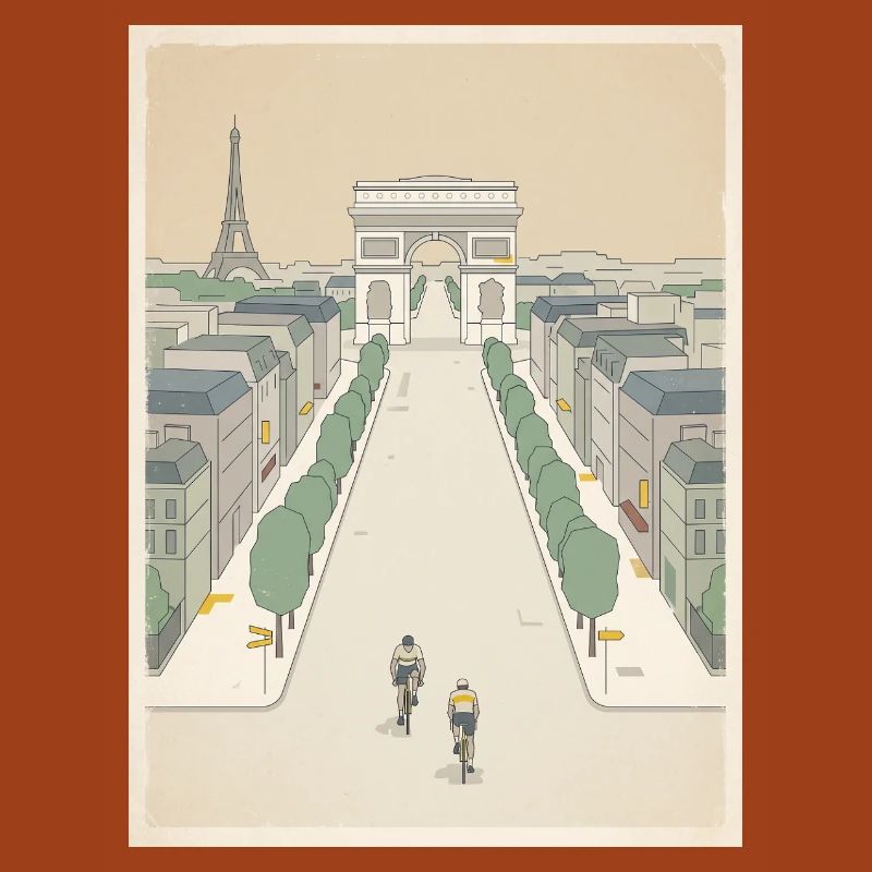 Arrivée à Paris — Souvenir du cyclisme