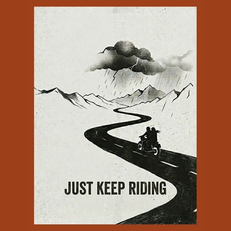 Continue simplement à faire de l’aventure à moto