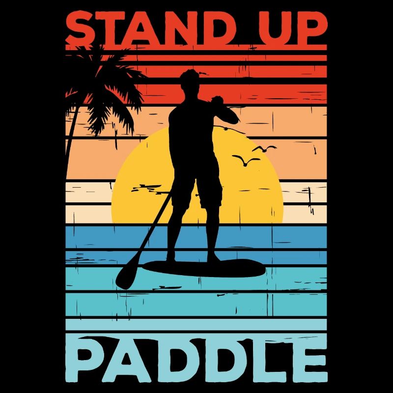 Stand Up Paddle SUP Couché de soleil Cadeau Paddle