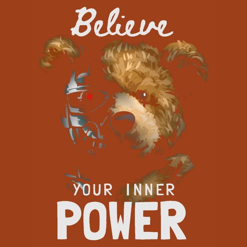 Bear with Robot Face Inner Power