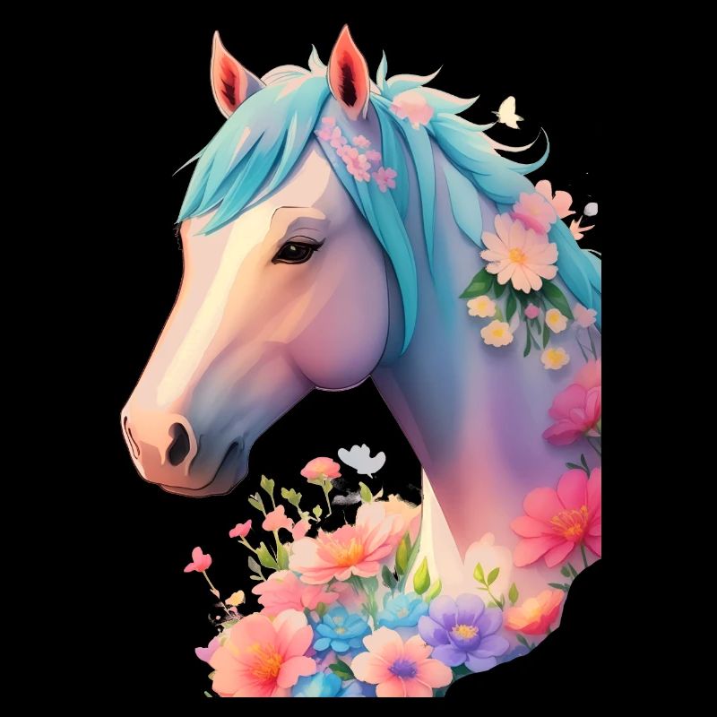 Cheval fleur