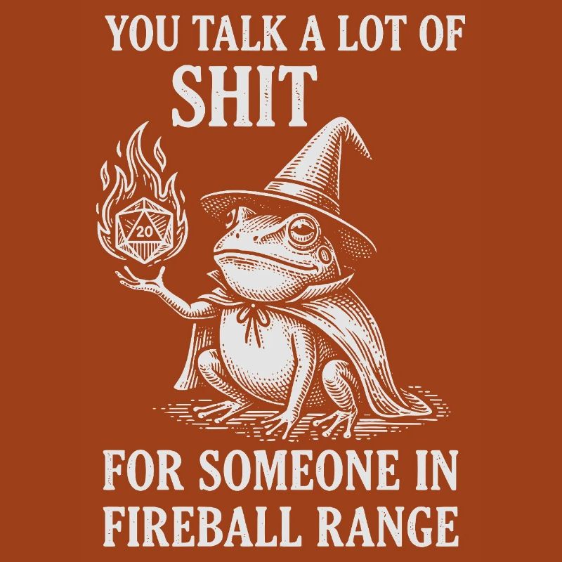 Fireball Range – RPG Magicien Grenouille Drôle