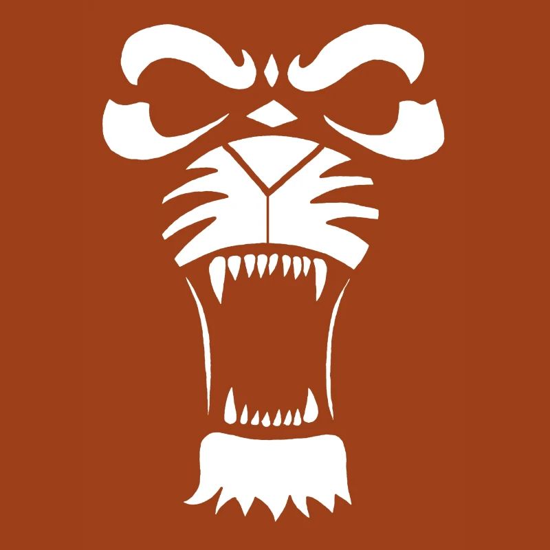 Raublöwe oder Tiger (Weiß)