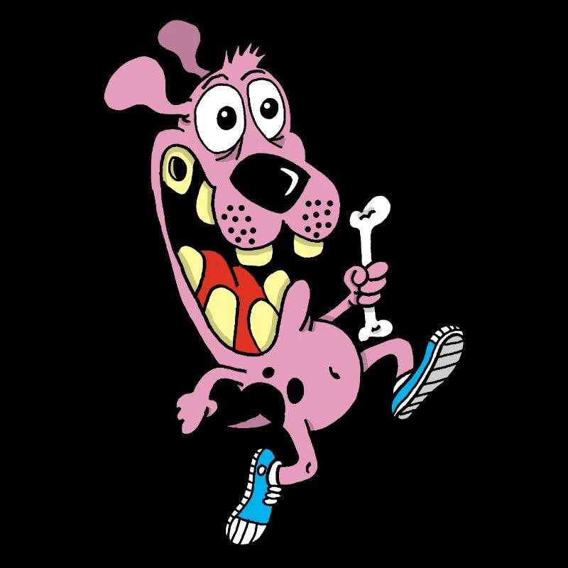 Course de relais pour un chien rose