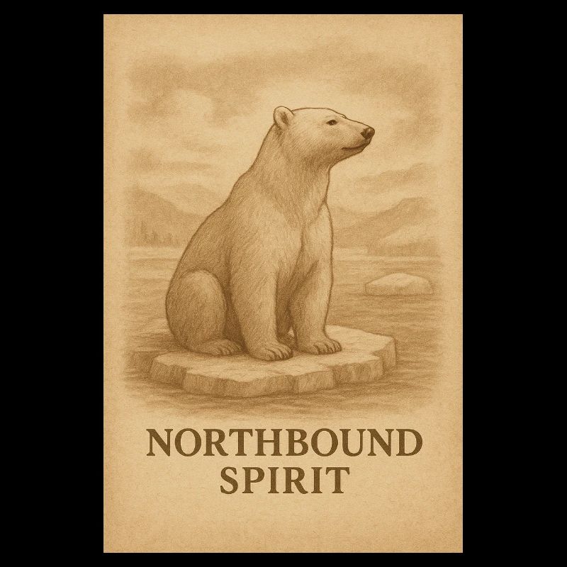 Nördlicher Geist: Arktischer Bär auf Eis