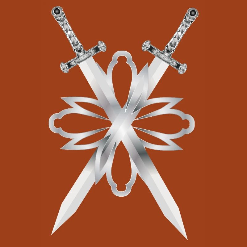 Deux épées ornées d’argent