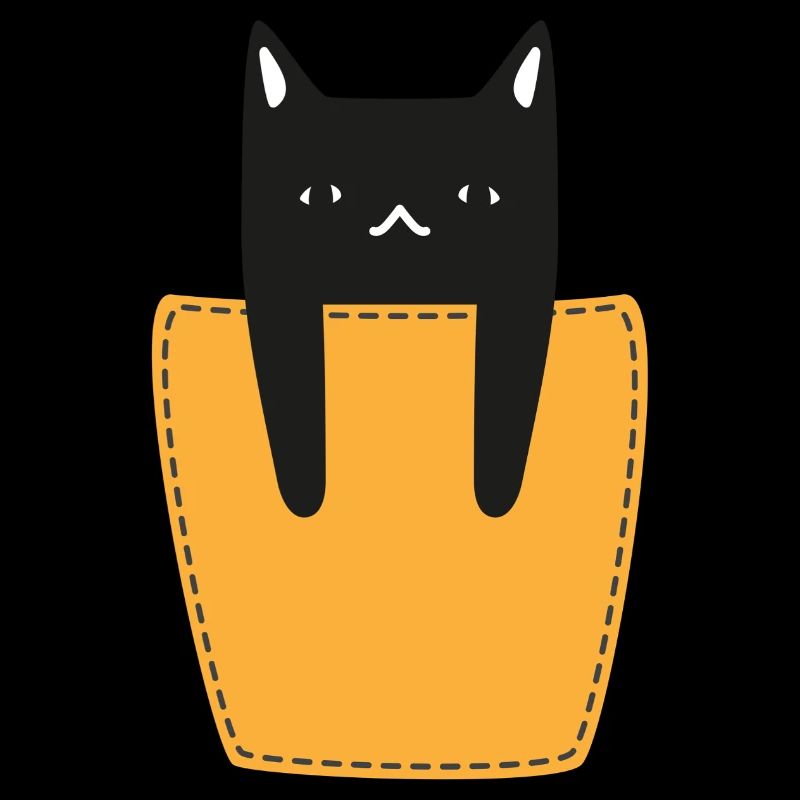 Chat dans la poche poitrine