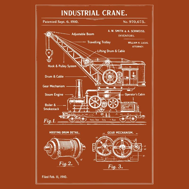 Industrielle Kran-Baupläne