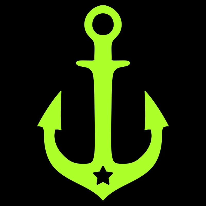 Neon anchor with star badge