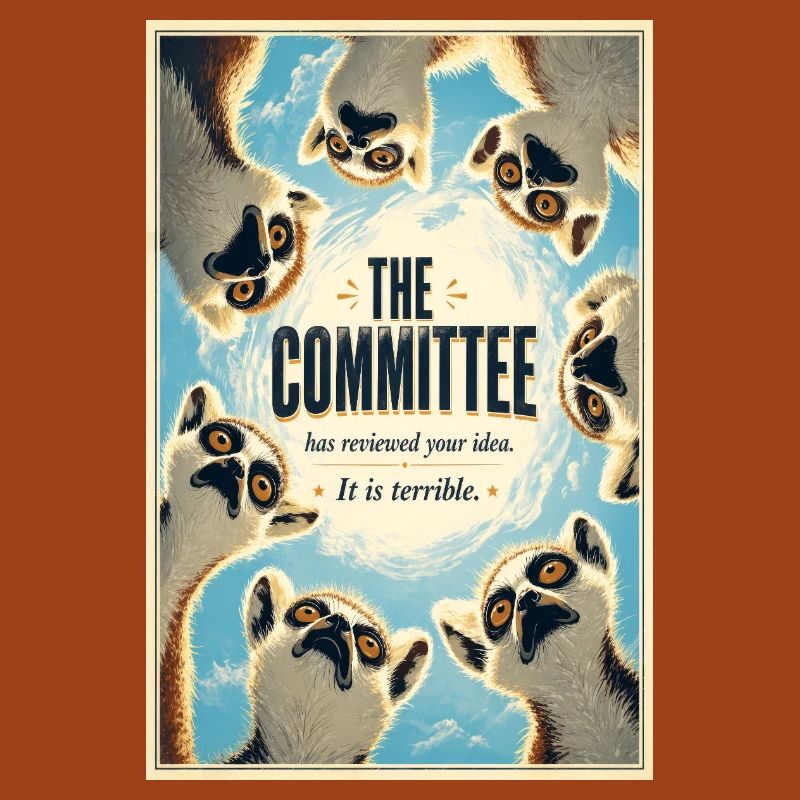 Das Komitee-Lemurs-Plakat