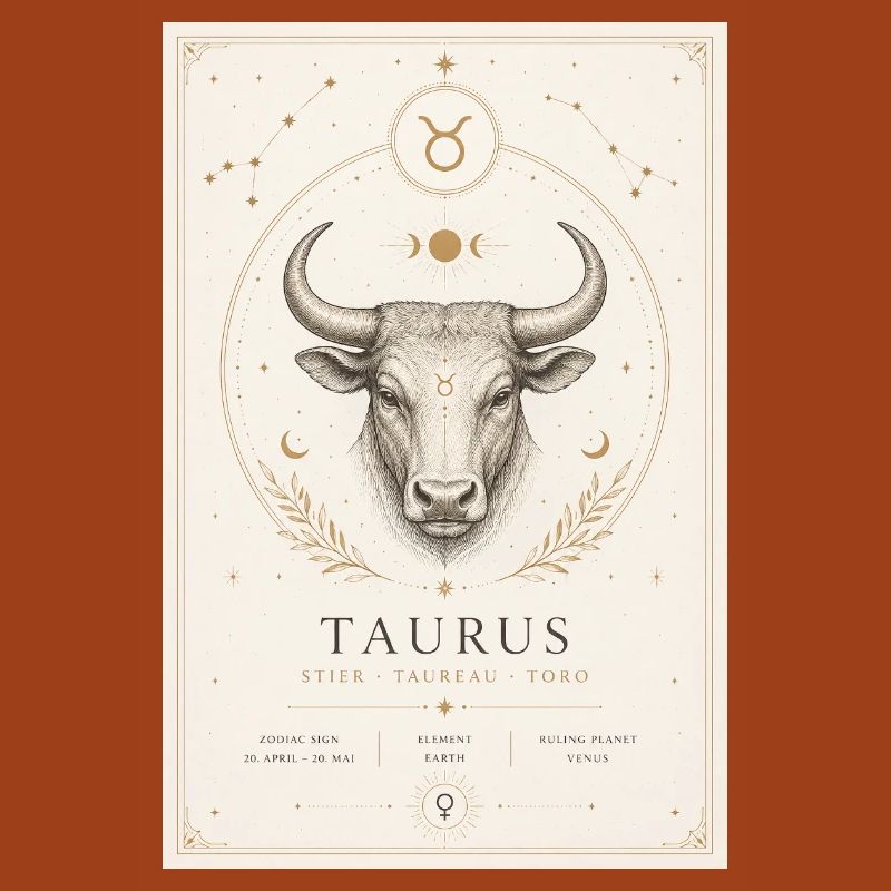 Stier Sternzeichen Kosmos-Illustration