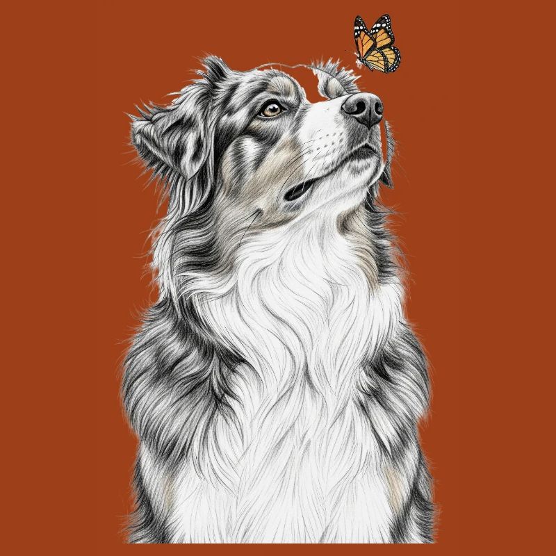 Aussie Looking Butterfly Australian Shepherd
