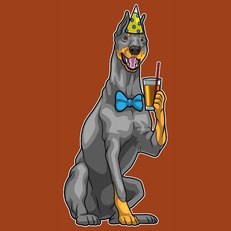 Dobermann Geburtstag Saft