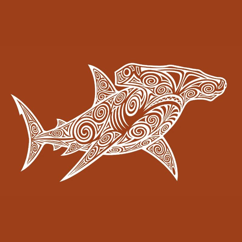 Conception de plongée maorie de requin-marteau