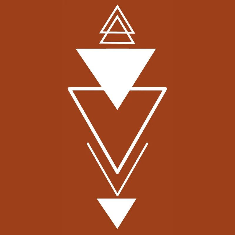 Symbole triangulaire (blanc)