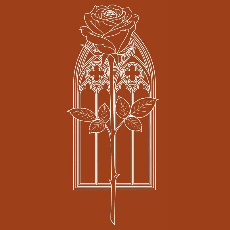 Rose in Gothic Window