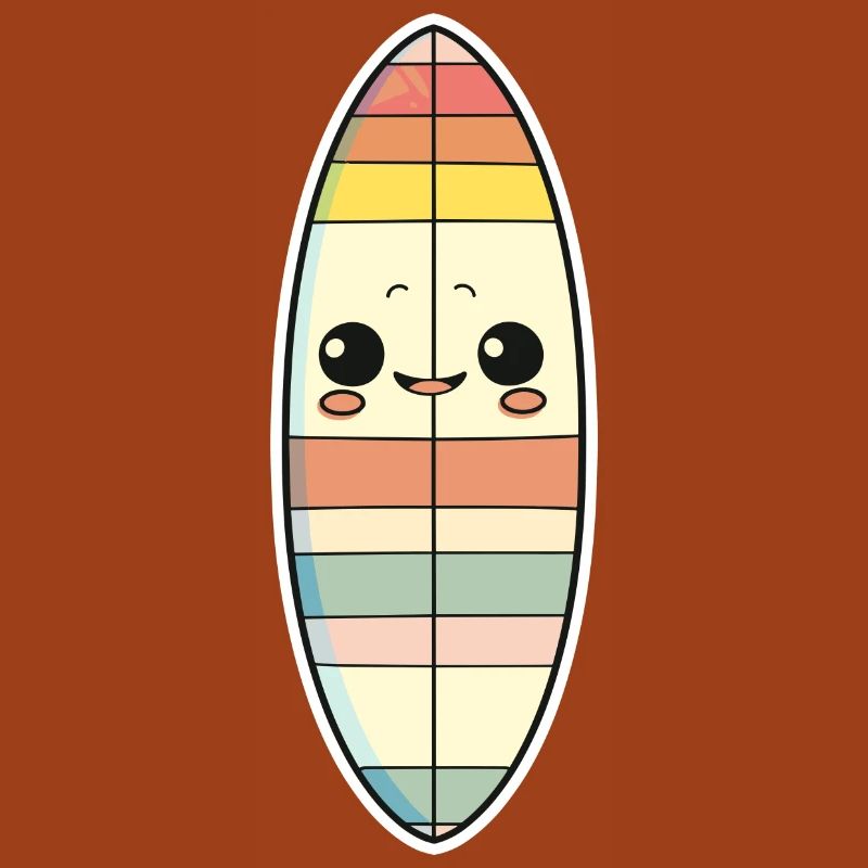 Surfbrett Comic Stil