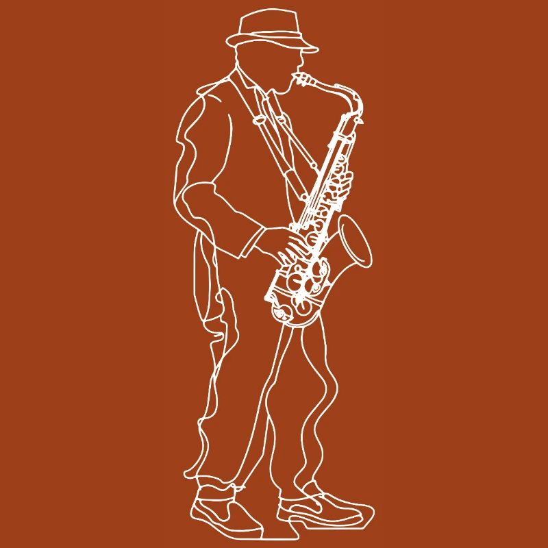 Saxophone Player Drawing