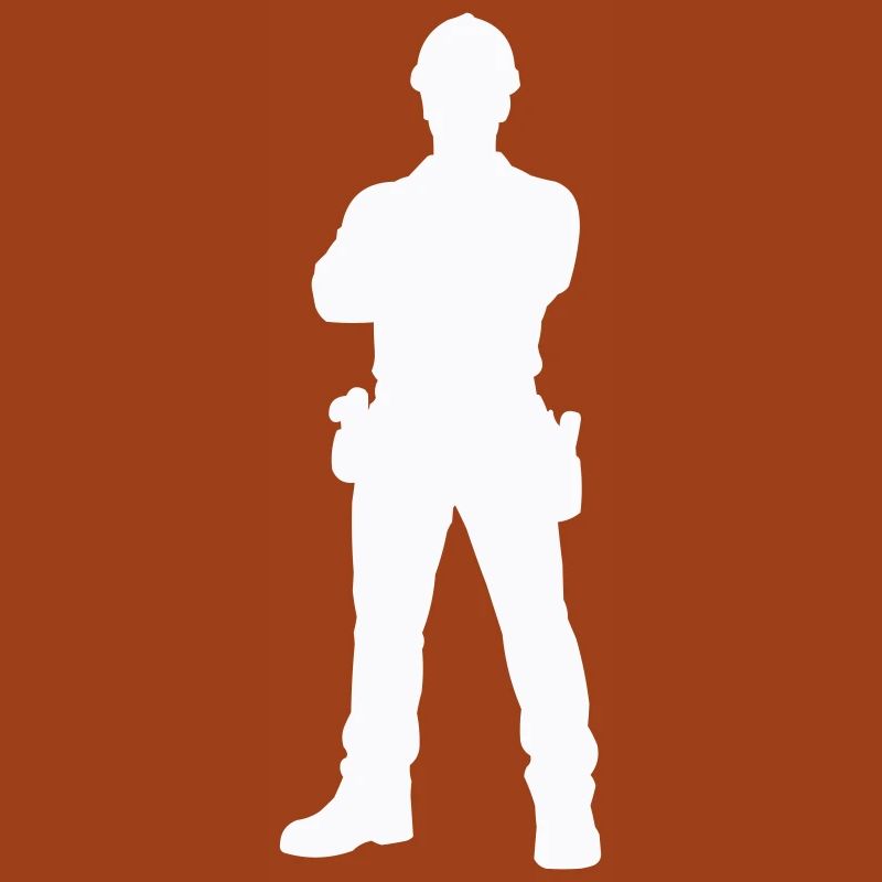 Silhouette ouvrier du bâtiment