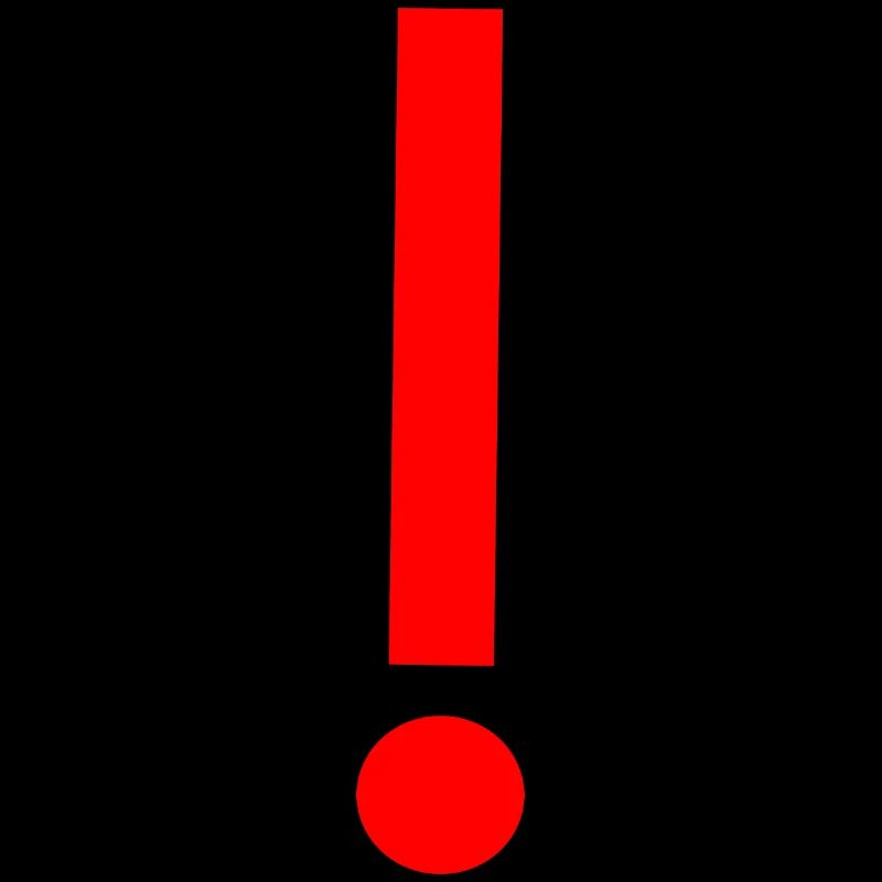 Red exclamation mark, template, pattern