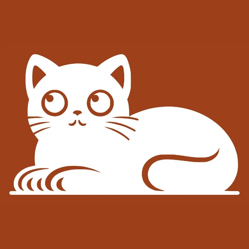 Dessin mignon de style tatouage de chat chat