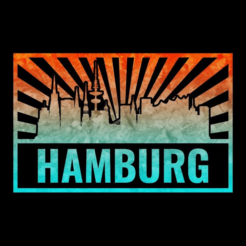 Pente de la silhouette de Hambourg