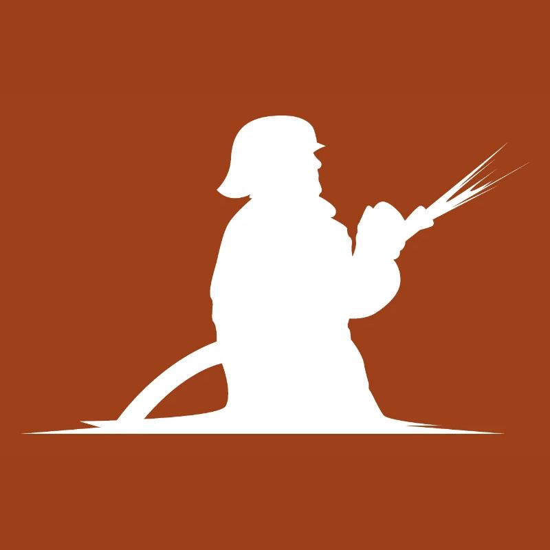Firefighter Hose Extinguish Fire Brigade Symbol