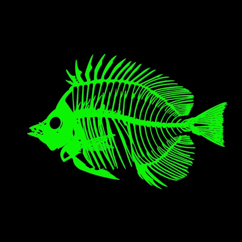 Glowing Fish Skeleton Design