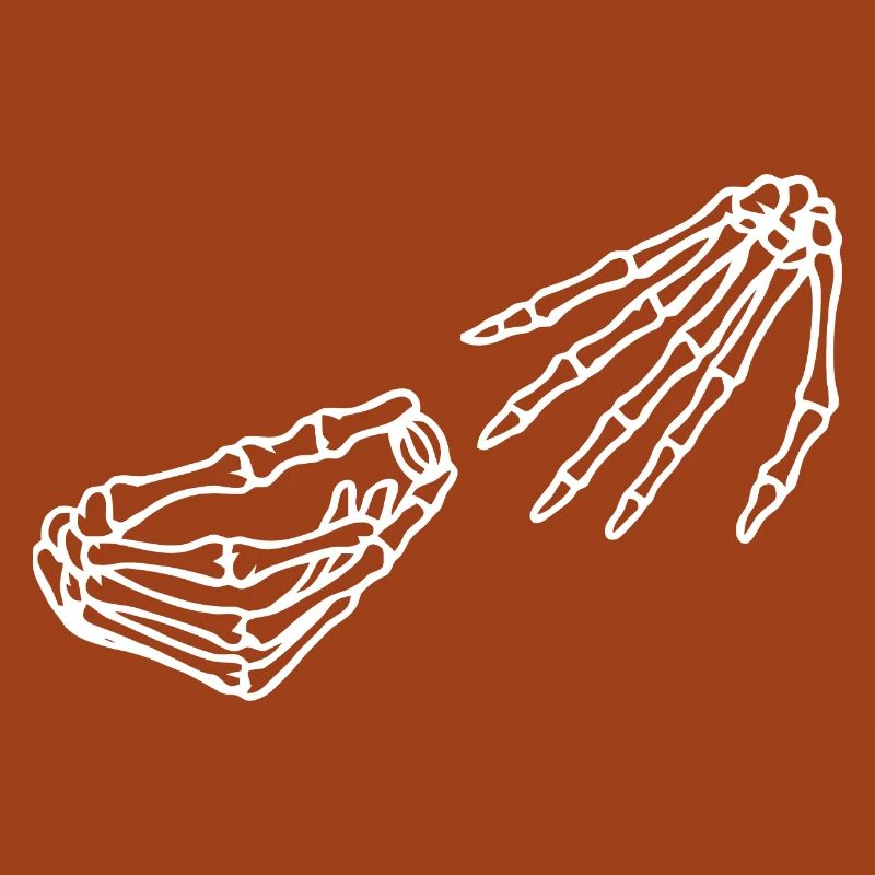 Ätherisches Skelett Hand- und Knochendesign