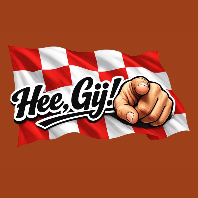 Hey Thou, Brabant flag with text and hand