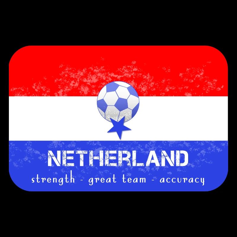 Drapeau des Pays-Bas avec maillot de l’équipe de football