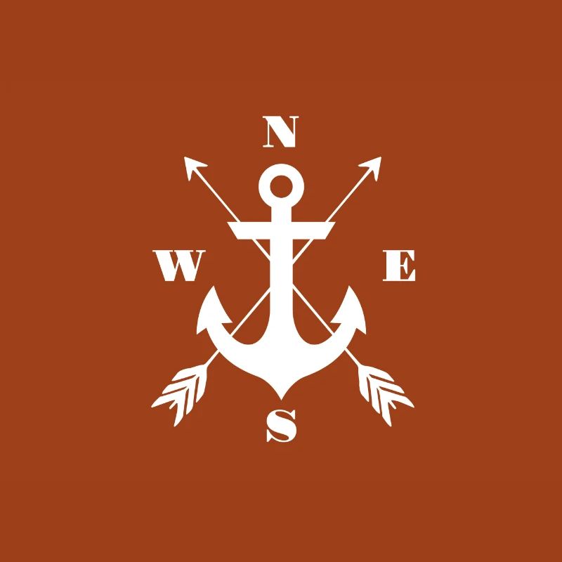 Anker Kompass Emblem Nautik Design