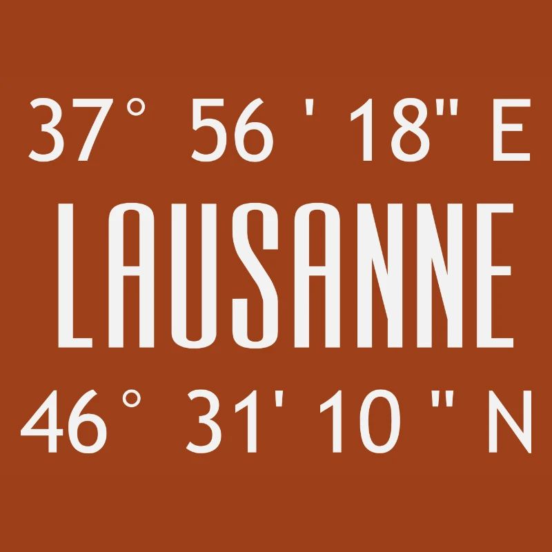 Coordonnées Lausanne typographique